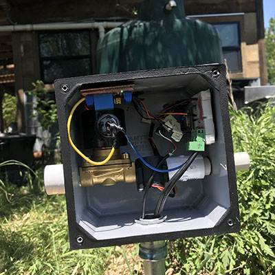 A smart irrigation regulator.